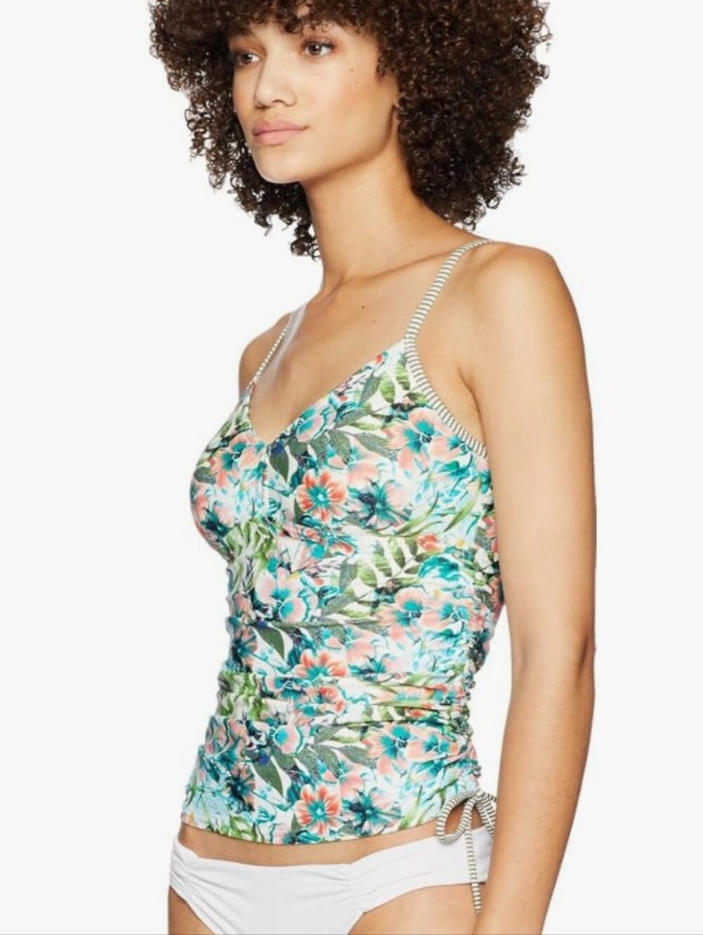 PRANA Moorea Tankini Swim Top Bathing Suit Floral Pattern